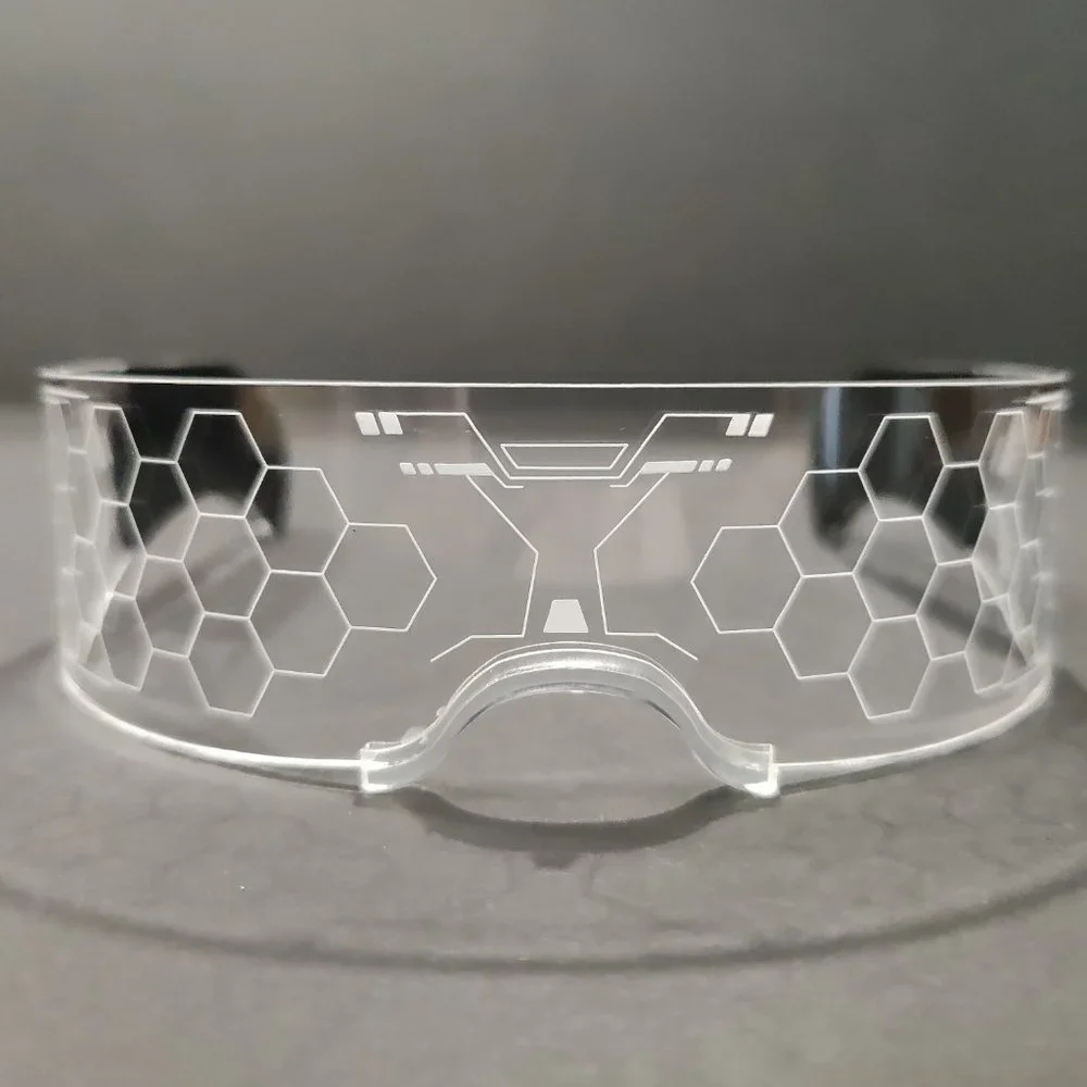Cyberpunk LED Glasses | Futuristic Fashion Goggle | Rave Festival Accessories